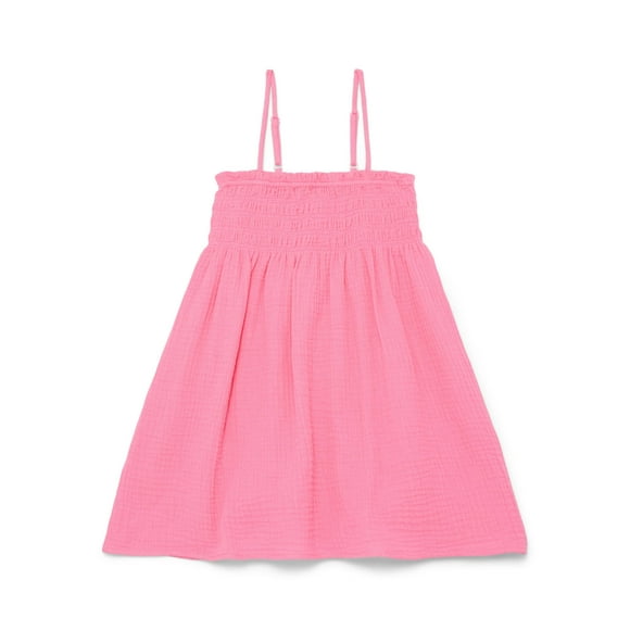 Wonder Nation Girls Smocked Spaghetti Strap Mini Dress Coverup, Sizes 4-18