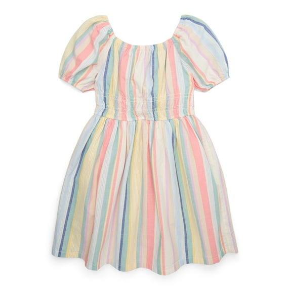 Wonder Nation Girls Smocked Waist Dress, Sizes 4-18 & Plus