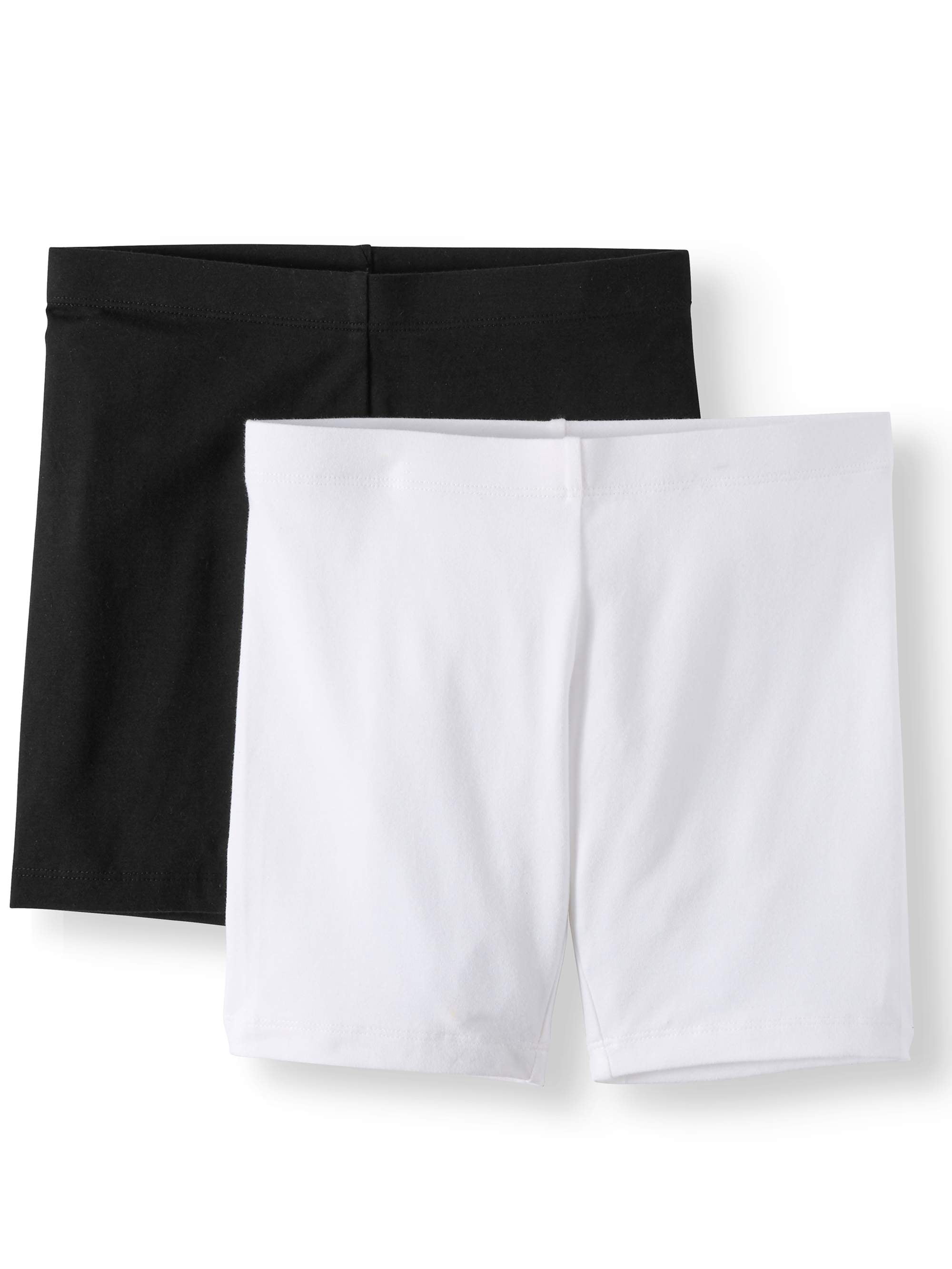 Wonder Nation Girls Solid Bike Shorts, 3Pack, Sizes 418 & Plus