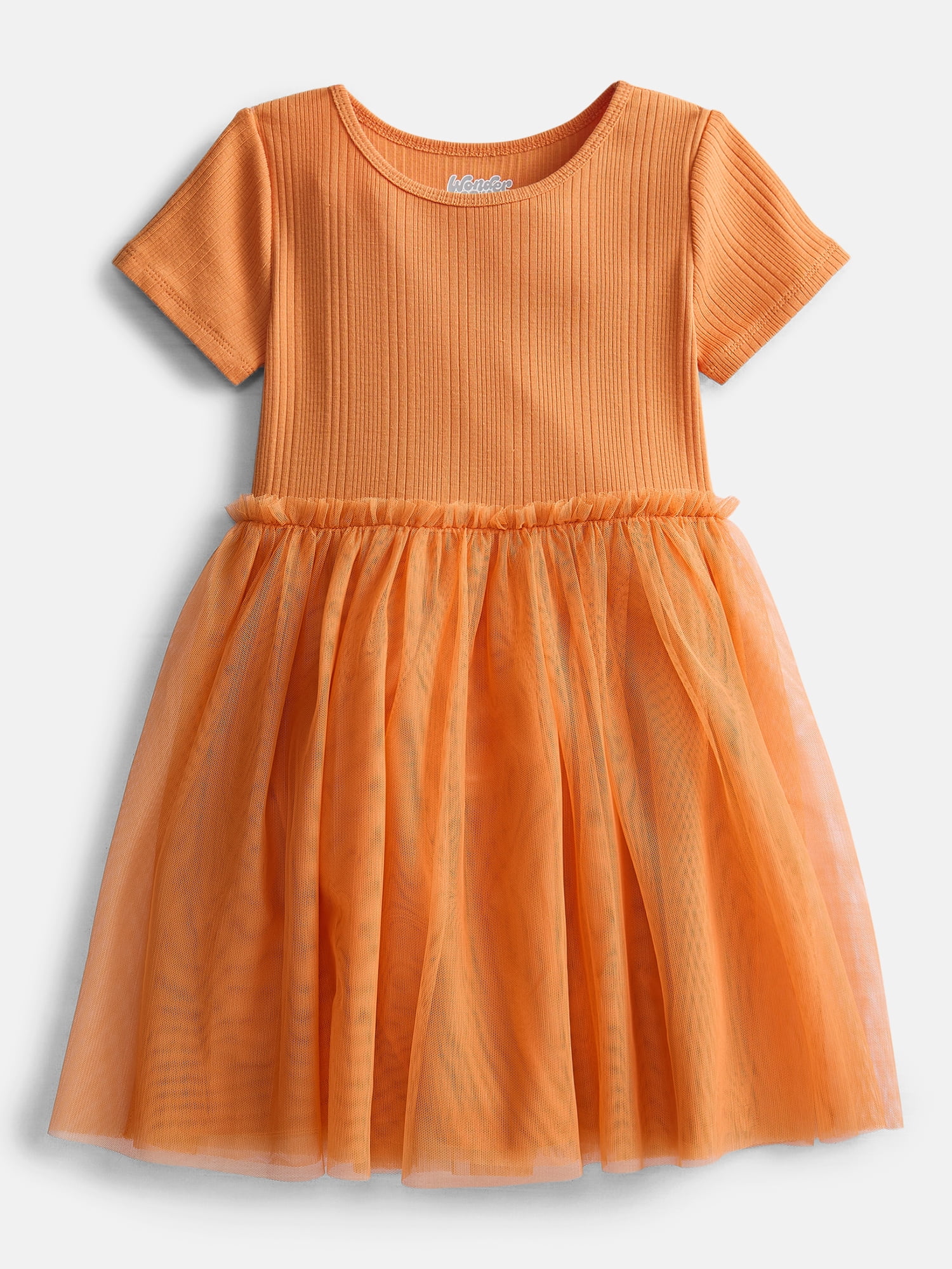 Wonder Nation Girls' Tutu Dress with Short Sleeves, Sizes 4-18 & Plus