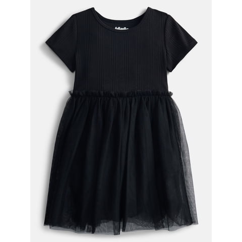 Girls' Tutu Dress with Short Sleeves, Sizes 4-18 & Plus