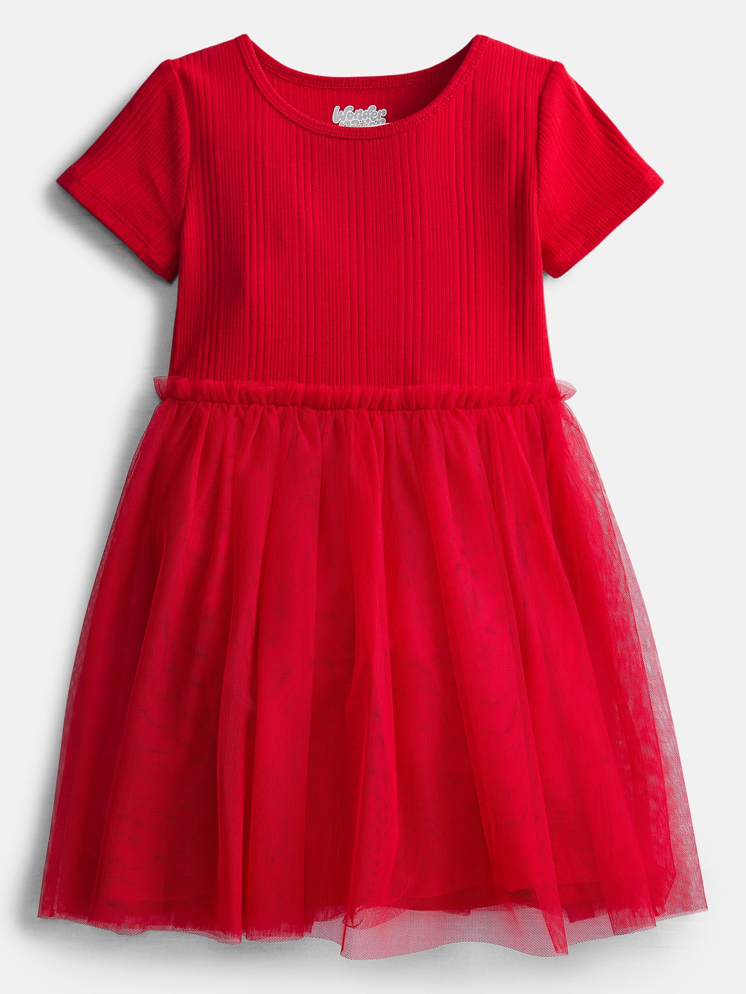 Wonder Nation Girls' Tutu Dress with Short Sleeves, Sizes 4-18 & Plus