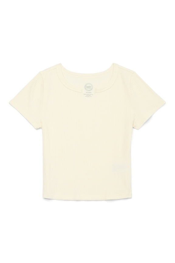 Girls Split Neck Top with Short Sleeves, Sizes 4-18