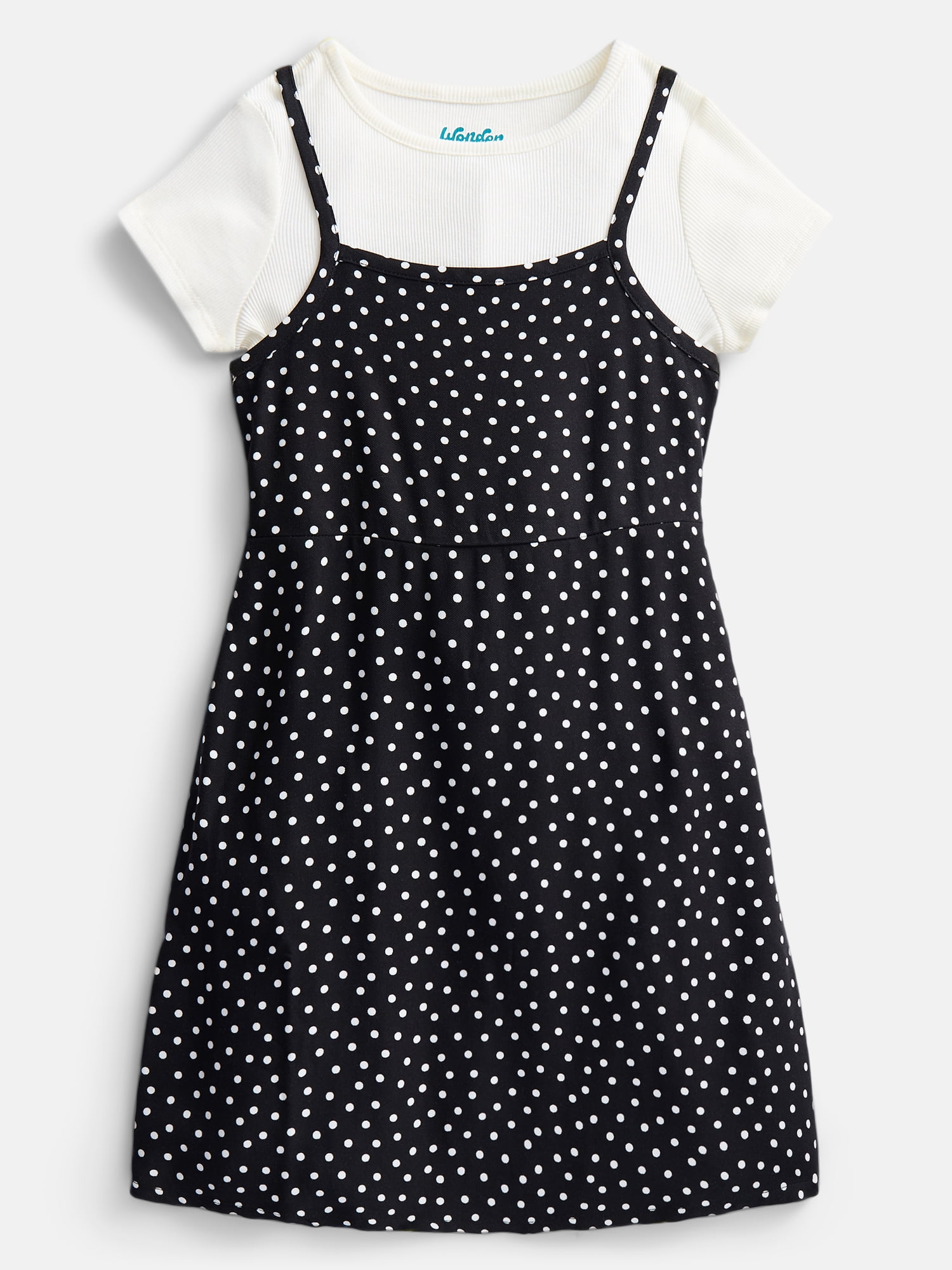 Wonder Nation Girls' Cami Dress and Tee Set, 2-Piece, Sizes 4-18