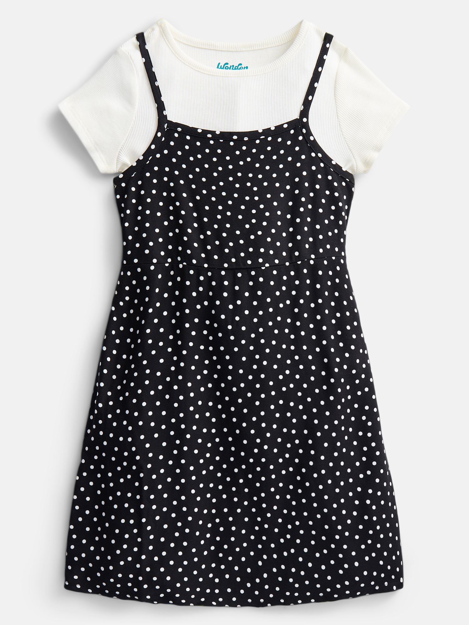 Conjunto de vestido tipo camiseta y playera para niña, 2 piezas, tallas 4-18