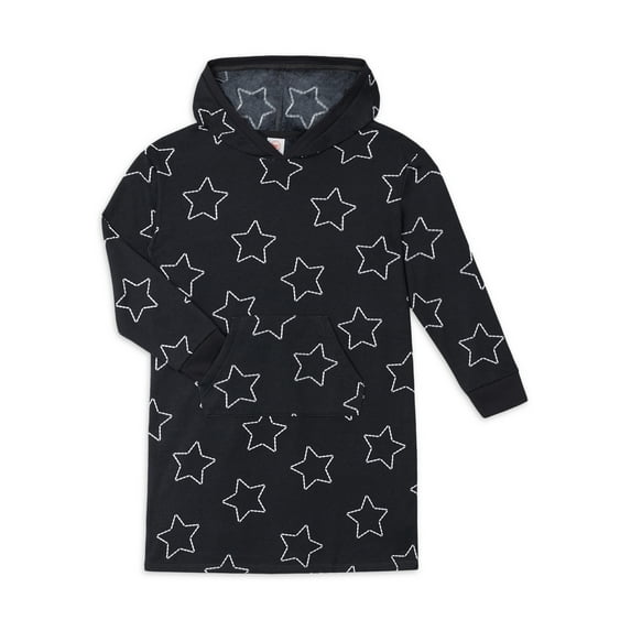 Wonder Nation Girls Star Hooded Sleep Gown, Sizes 4-18 & Plus
