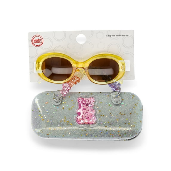 Wonder Nation Girls Sunglasses and Gummy Bear Case Set, 2-Piece