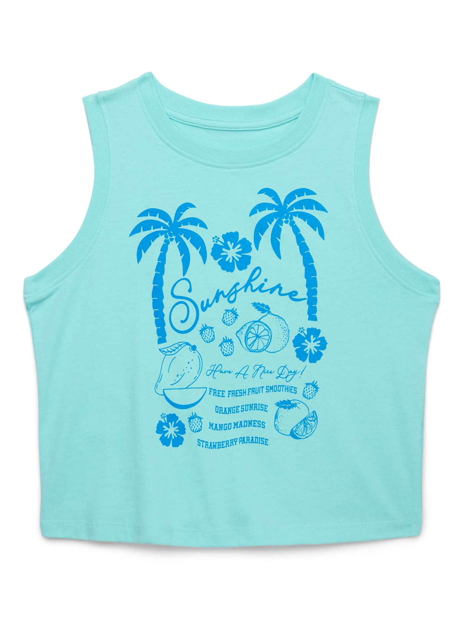 yunn⭐︎kids Wonder Nation Girls Sunshine Graphic Crew Neck Tank Top Sizes 4-18