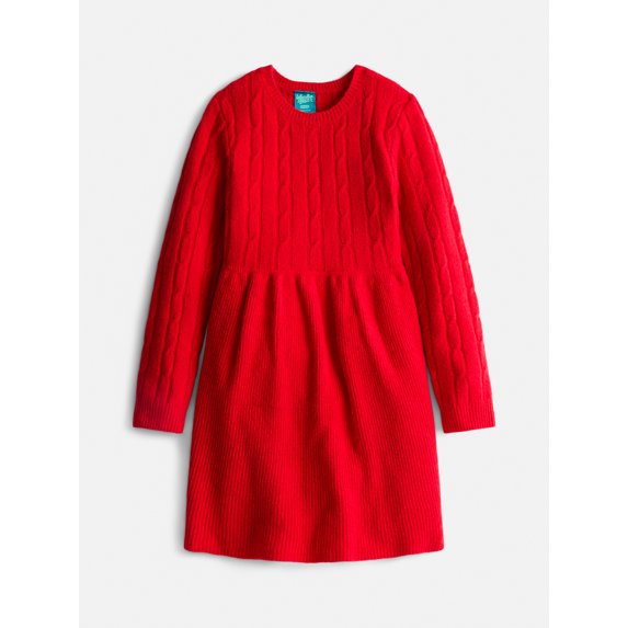 Wonder Nation Girls Knit Sweater Dress with Long Sleeves, Sizes 4-18