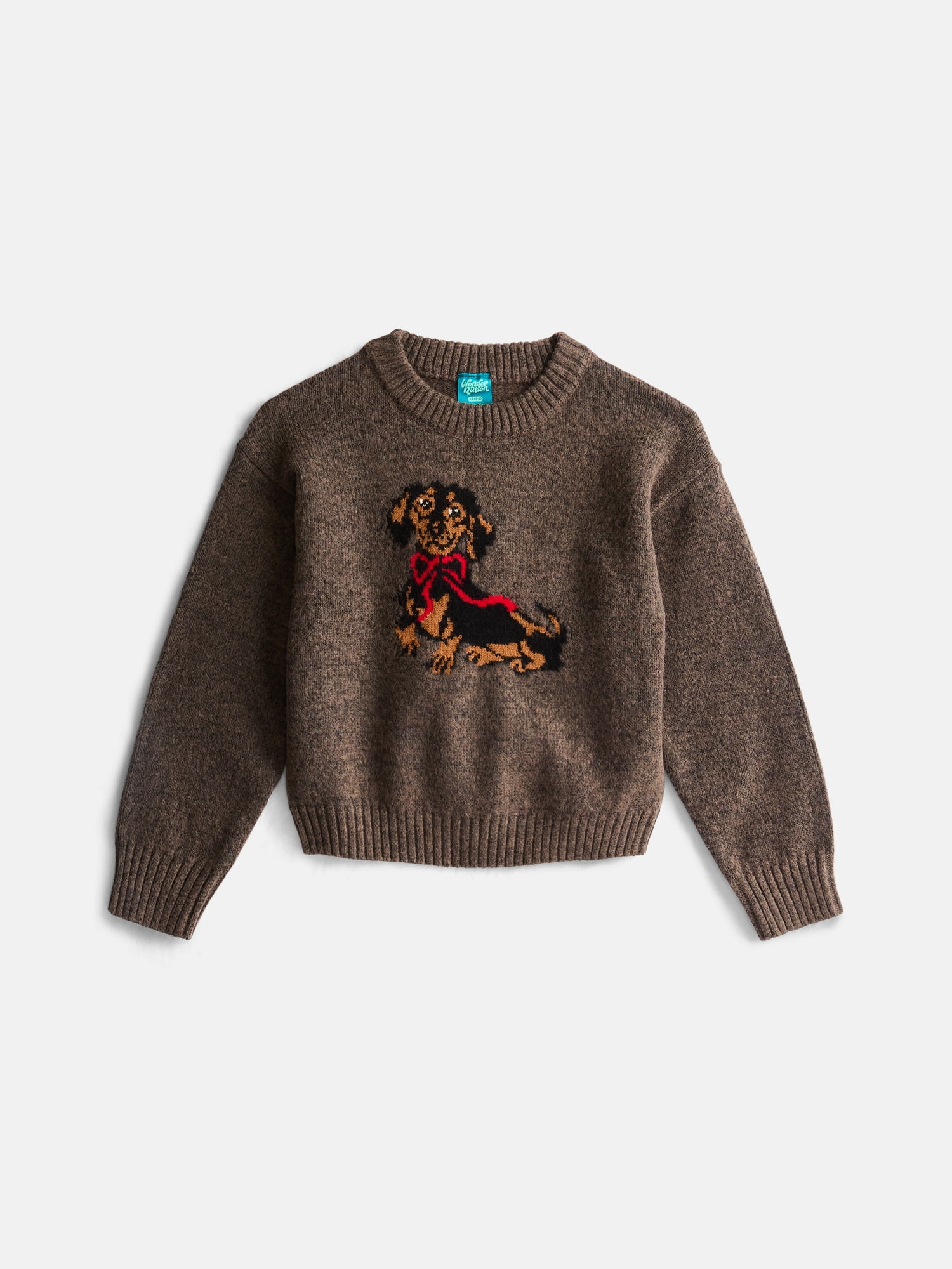 Wonder Nation Girls Long Sleeve Sweater, Sizes 4-18 & Plus