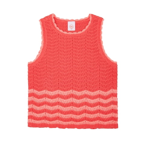 Girls Crochet Sweater Tank, Sizes 4-18 & Plus