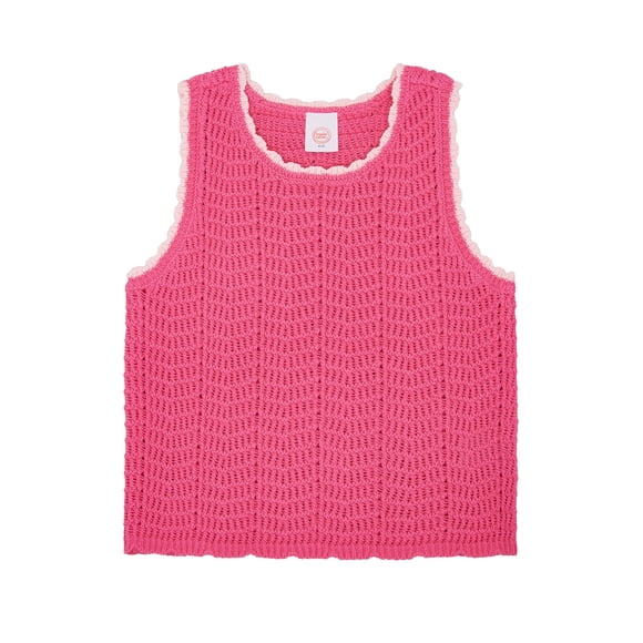 Wonder Nation Girls Crochet Sweater Tank, Sizes 4-18 & Plus