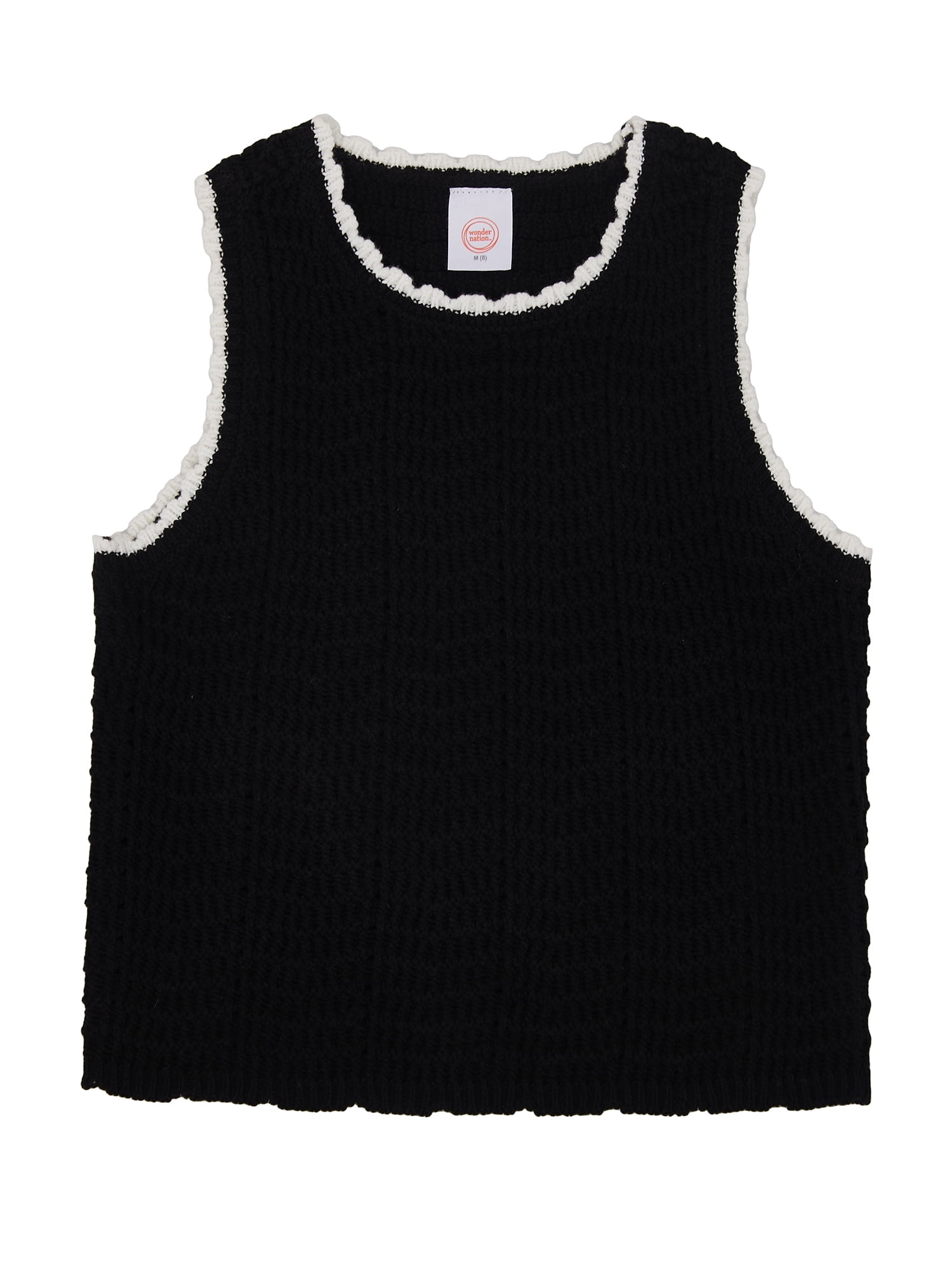 Wonder Nation Girls Crochet Sweater Tank, Sizes 4-18 & Plus