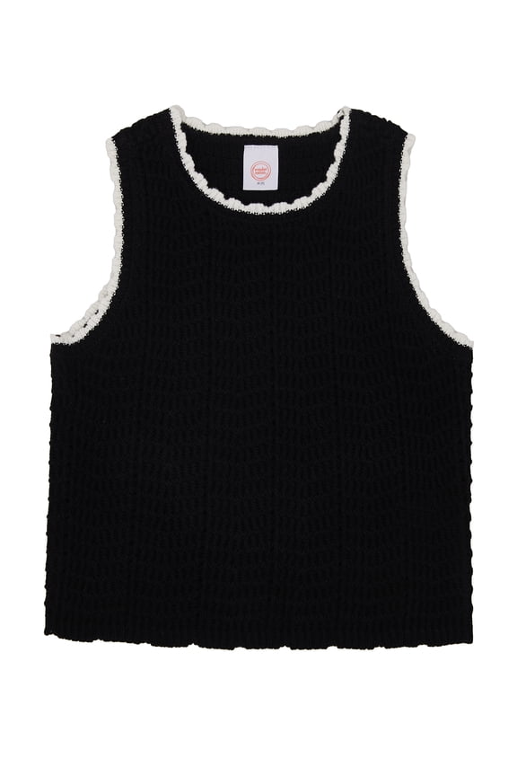 Girls Crochet Sweater Tank, Sizes 4-18 & Plus