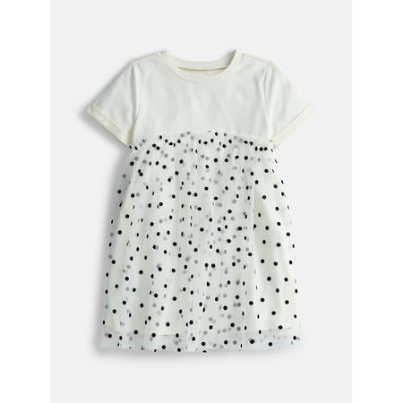 Wonder Nation Girls T-Shirt Tulle Dress, Sizes 4-18 & Plus