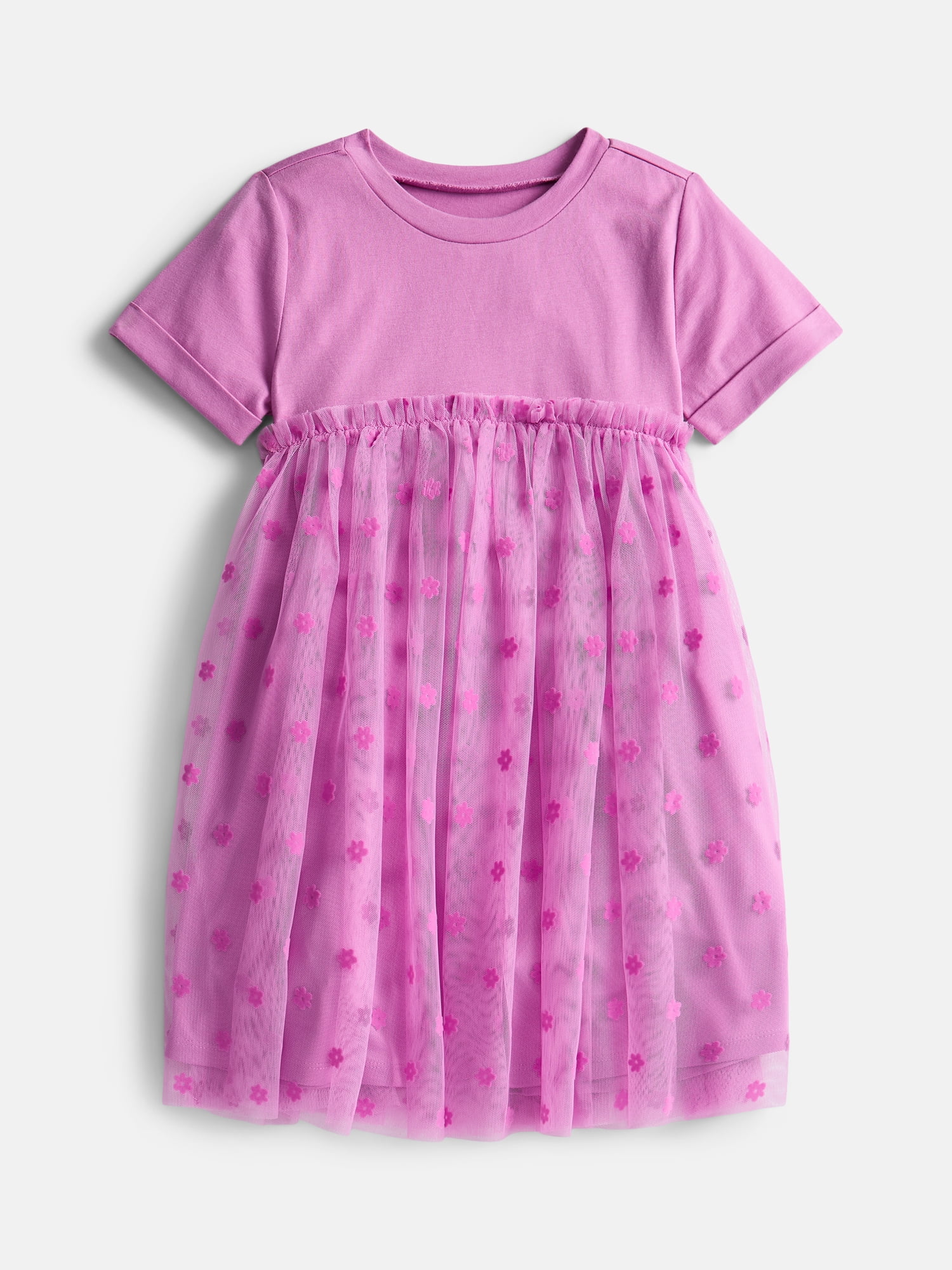 Wonder Nation Girls T-Shirt Tulle Dress, Sizes 4-18 & Plus