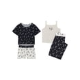 thumbnail image 1 of Wonder Nation Girls Tank, Short Sleeve Top, Sleep Shorts and Sleep Pant Pajama Set, 4-Piece, Sizes 4-18, 1 of 8