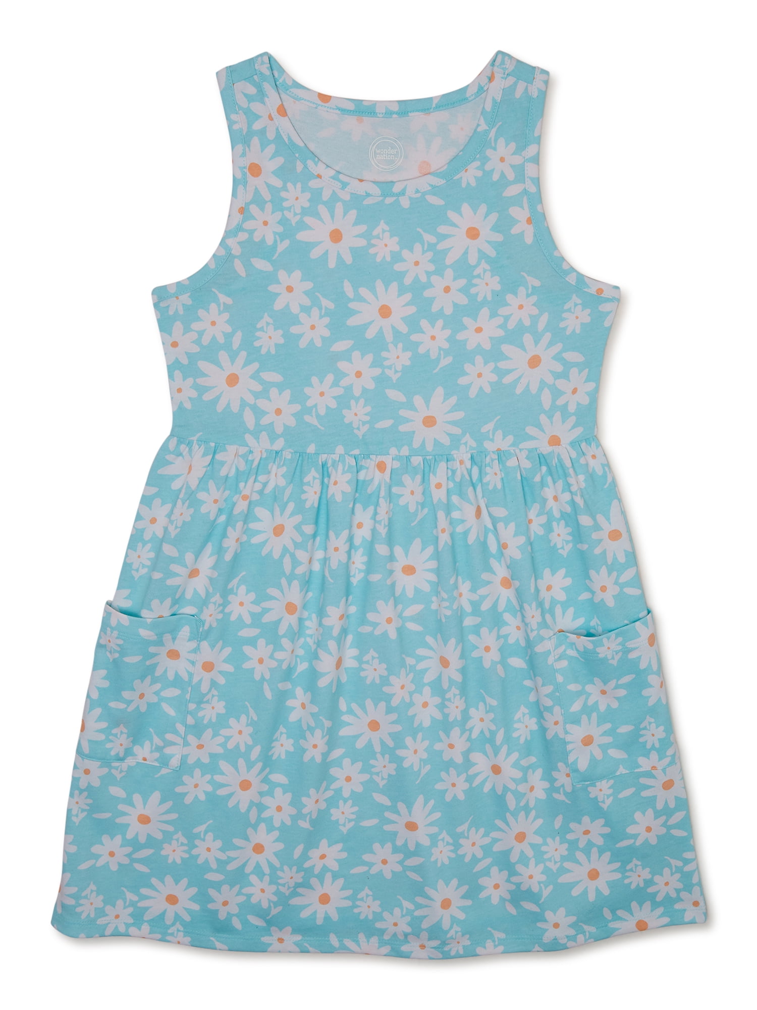 Wonder Nation Girls' Tank Top Play Dress, Size 4-18 & Plus - Walmart.com