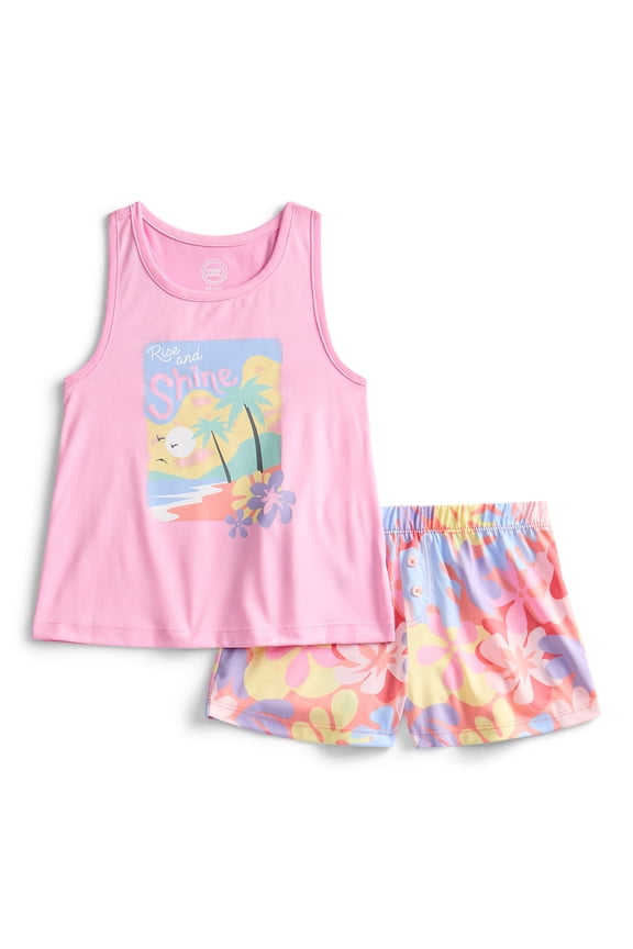 Girls Tank Top and Shorts 2-Piece Pajama Set, Sizes 4-18
