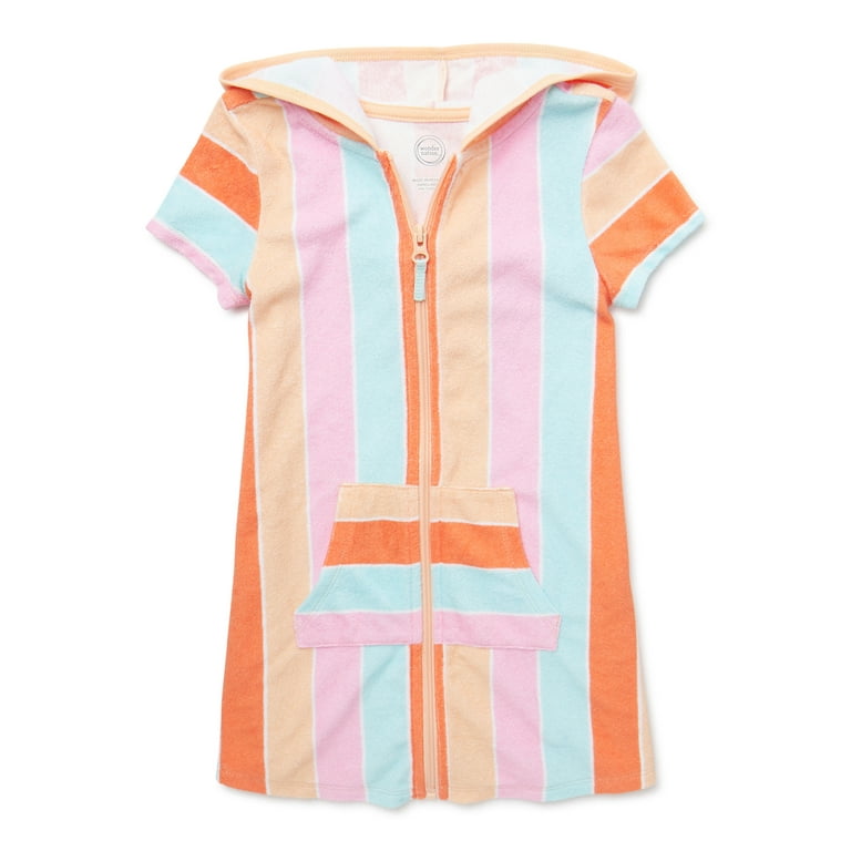 Girls terry swim cover up sale