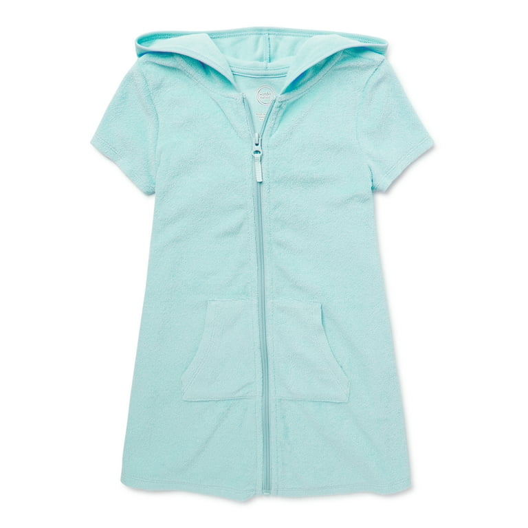 Terry cloth cover up with zipper clearance