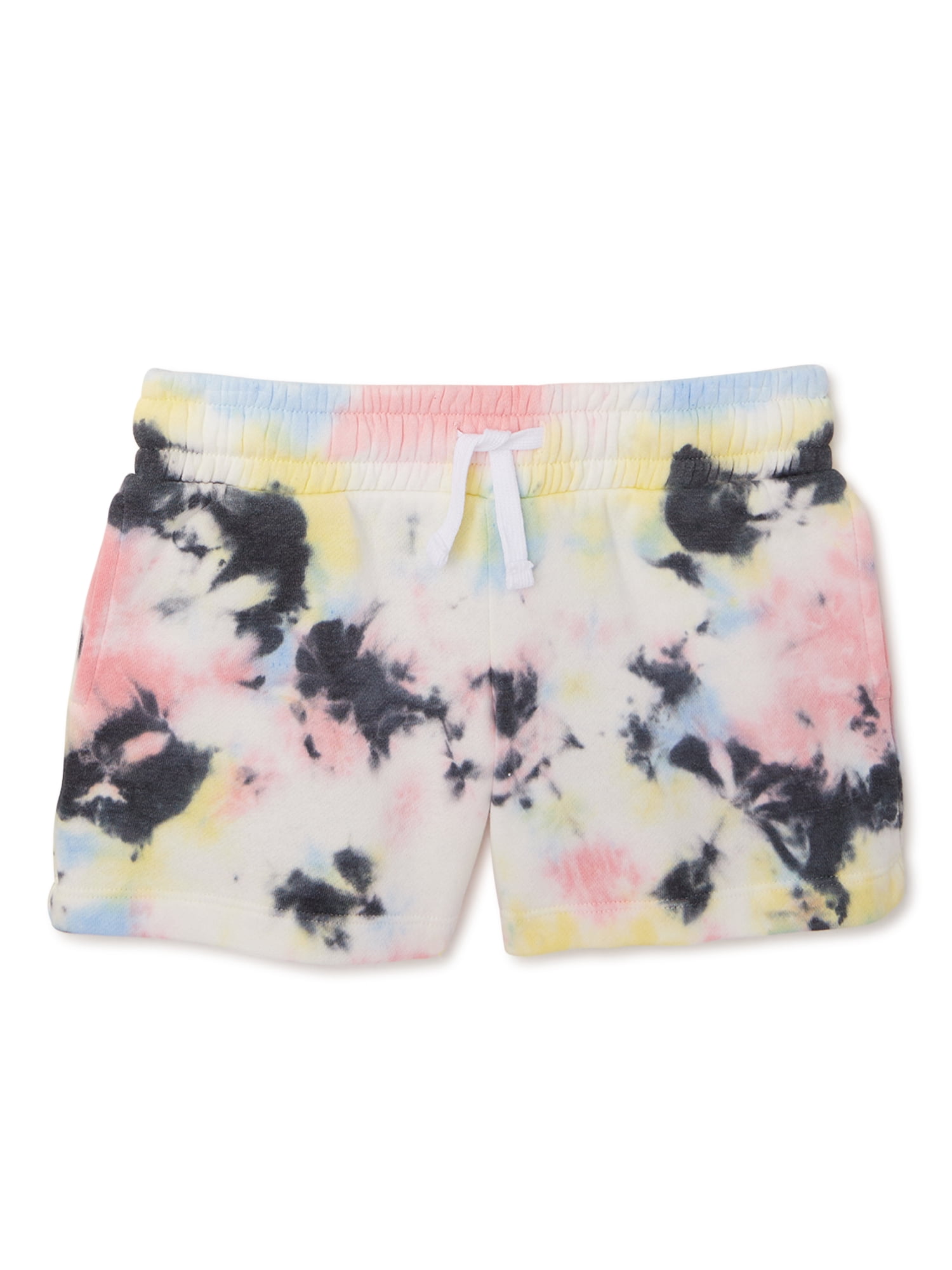 Wonder Nation Girls Tie-Dye Athleisure Shorts, Sizes 4-18 & Plus