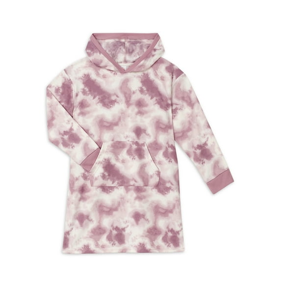 Wonder Nation Girls Tie Dye Hooded Sleep Gown, Sizes 4-18 & Plus