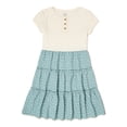 thumbnail image 1 of Wonder Nation Girls’ Tiered Skirt Dress with Short Sleeves, Sizes 4-18 & Plus, 1 of 3