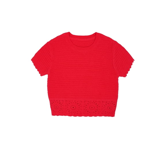 Wonder Nation Girls Trend Crochet Top, sizes 4-18 & Plus