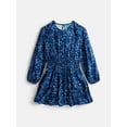 thumbnail image 1 of Wonder Nation Girls Smocked Tiered Dress with Long Sleeves, Size 4-18 & Plus, 1 of 3