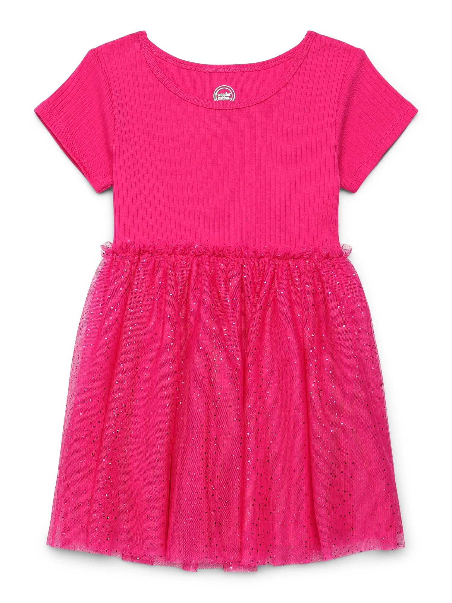 Girls Tutu Dress with Short Sleeves, Sizes 4-18 & Plus