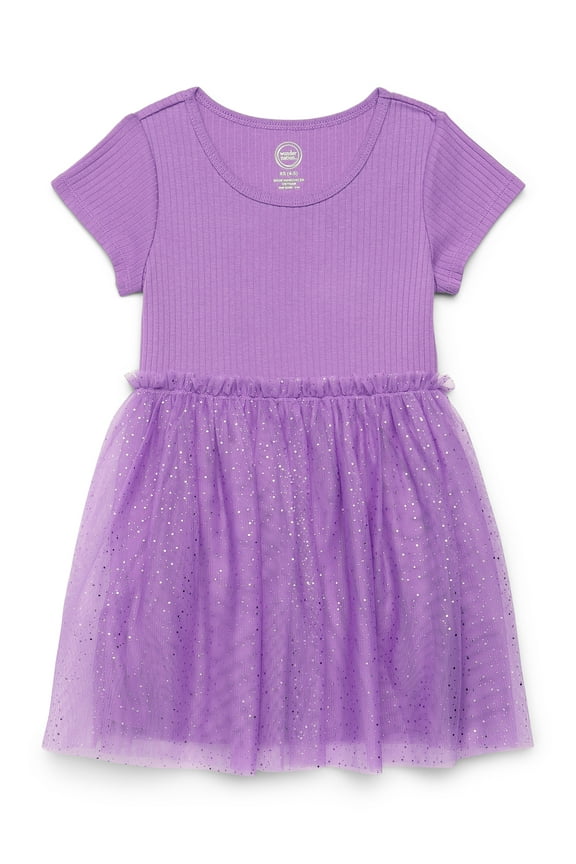 Girls Tutu Dress with Short Sleeves, Sizes 4-18 & Plus