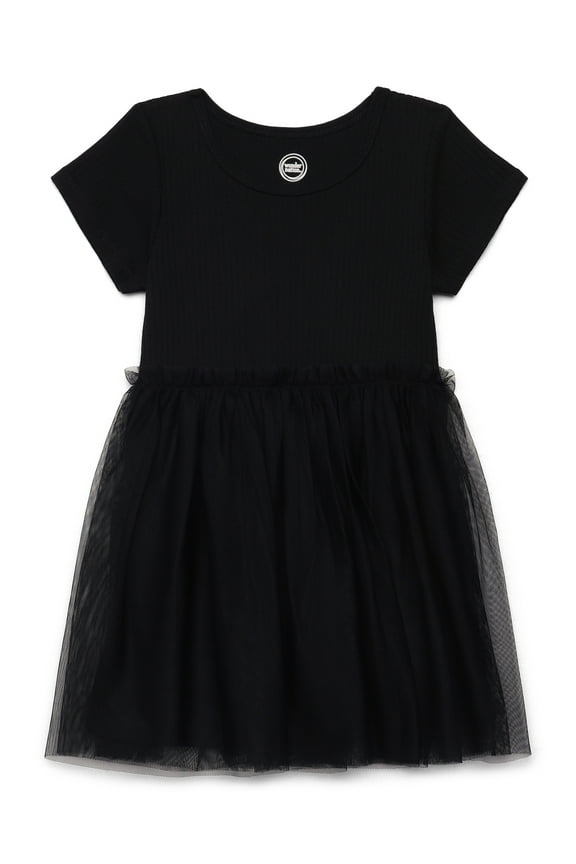 Girls Short Sleeve Solid Tutu Dress, Sizes 4-18 & Plus