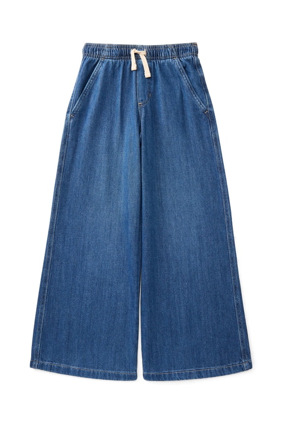 Girls Twill Wide Leg Pant, Sizes 4-18 & Plus