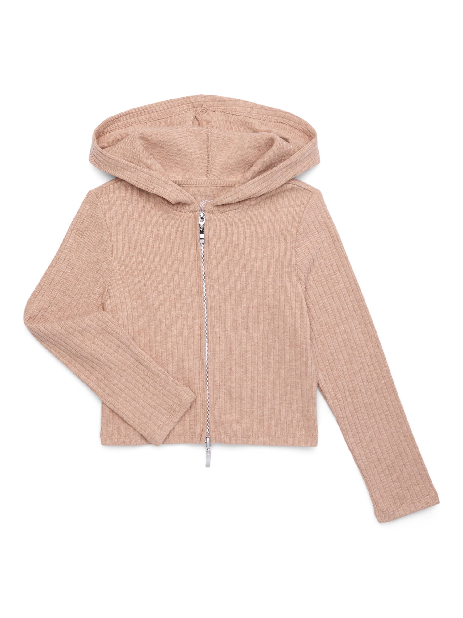 【WONDER WONDER】spring pocket 2way collar crop rib zip-up Wonder-Nation-Girls-Twin-Rib-