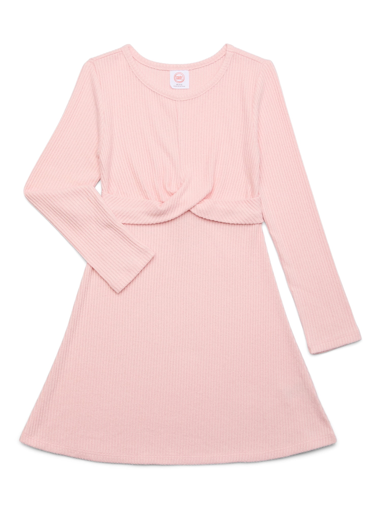 Wonder Nation Girls Twist Front Dress, Sizes 4-18 & Plus