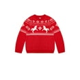 thumbnail image 1 of Wonder Nation Girls Holiday Fair Isle Sweater, Sizes 4-18 & Plus, 1 of 5