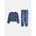 thumbnail image 1 of Wonder Nation Girls Velour Long Sleeve Top and Sleep Pants, 2-Piece Pajama Set, Sizes 4-18, 1 of 3