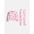 thumbnail image 1 of Wonder Nation Girls Velour Long Sleeve Top and Sleep Pants, 2-Piece Pajama Set, Sizes 4-18, 1 of 3