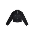 thumbnail image 1 of Wonder Nation Girls Washed Black Denim Jacket, Sizes 4-18 & Plus, 1 of 2