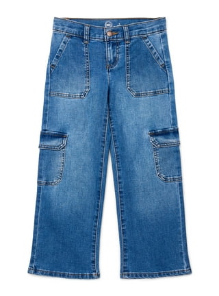 【WONDER WONDER】Cashew pocket point wide denim pants Wonder Nation Girls Denim Shop in Kids Denim Shop - Walmart.com