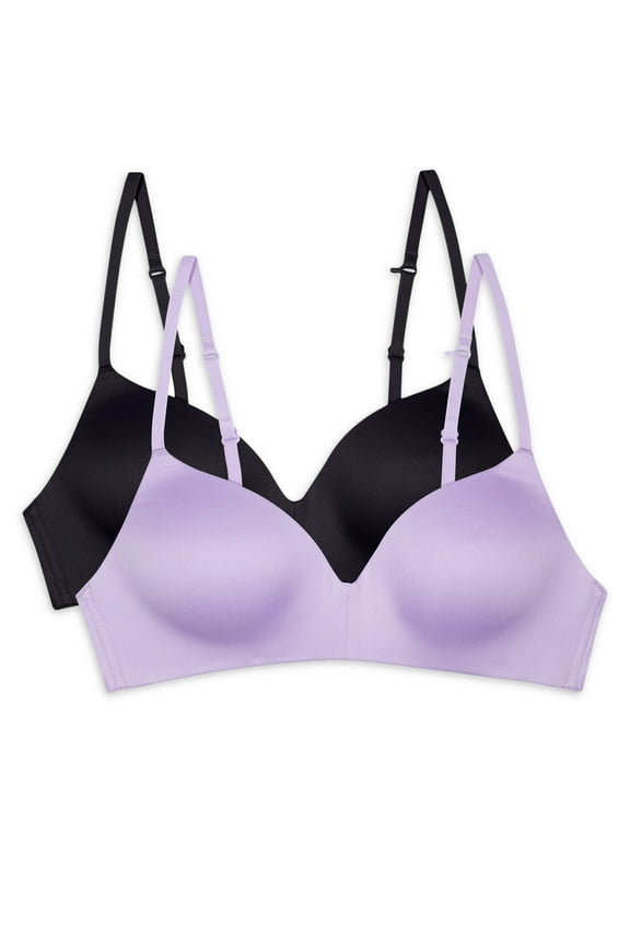Girls Wirefree T-Shirt Bra, 2-Pack, Sizes 30A-38A
