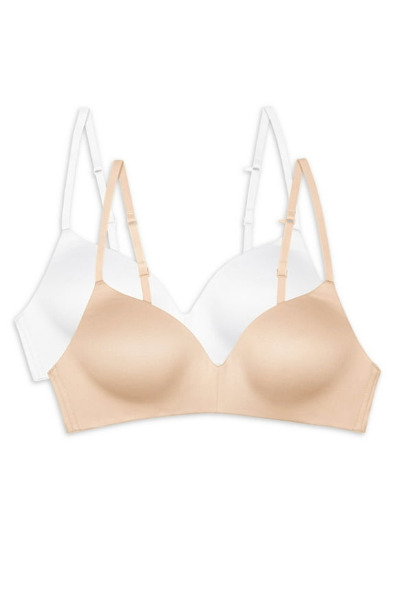 Girls Wirefree T-Shirt Bra, 2-Pack, Sizes 30A-38A