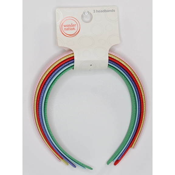 Wonder Nation Girls Woven Lurex Headbands, 6-Piece, Multi