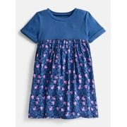 Wonder Nation Girls Woven Skirt Dress with Short Sleeves, Sizes 4-18