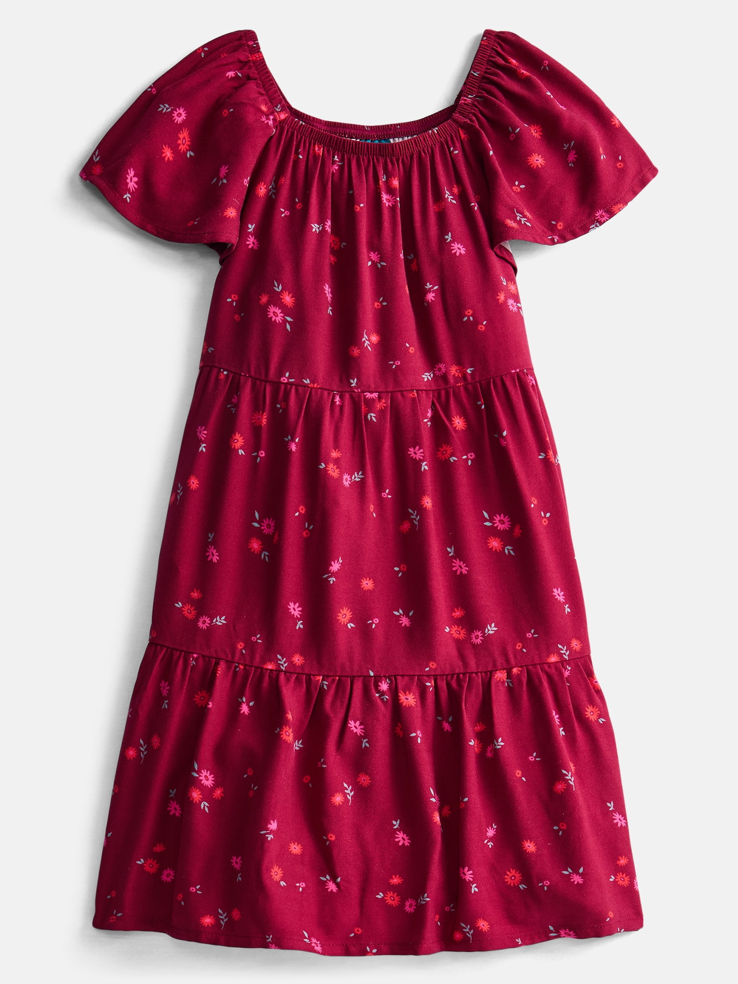 Wonder Nation Girls Woven Tiered Dress, Sizes 4-18 & Plus