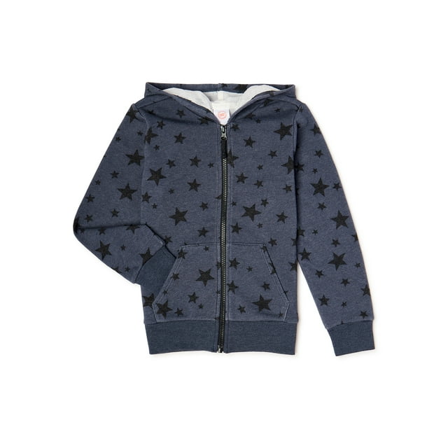 Wonder Nation Girls' Zip-Front Hoodie, Sizes 4-18 & Plus