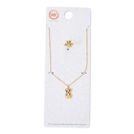 Wonder Nation Princess Necklace and Ring Set, 2-Piece