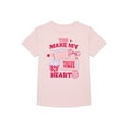 thumbnail image 1 of Wonder Nation Girls Heart Pop Graphic T-Shirt with Short Sleeves, Sizes 4-18, 1 of 7