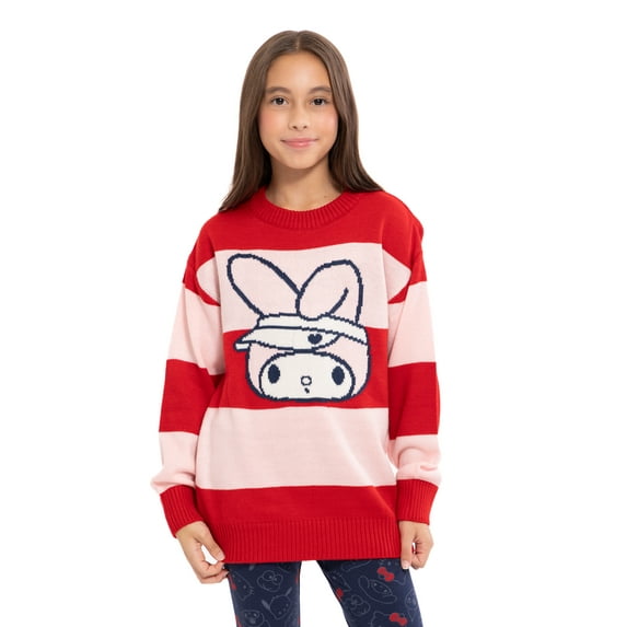 Wonder Nation Hello Kitty Girls Graphic Tunic Sweater with Long Sleeves, Sizes 4-18
